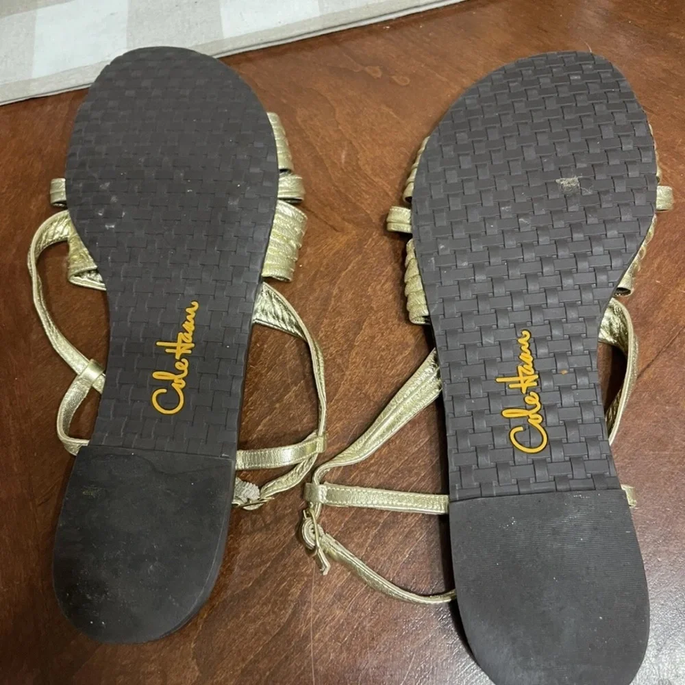 Cole Haan Sandals Metallic Gold - Picture 8 of 9